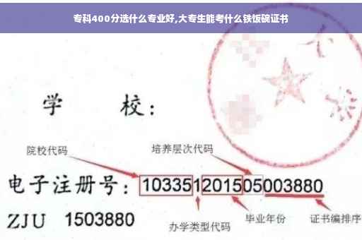专科400分选什么专业好,大专生能考什么铁饭碗证书