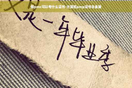 做pmc可以考什么证书-计算机pmp证书含金量