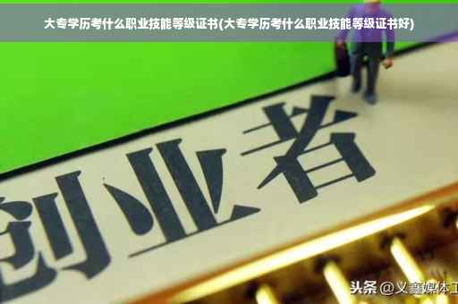 大专学历考什么职业技能等级证书(大专学历考什么职业技能等级证书好)