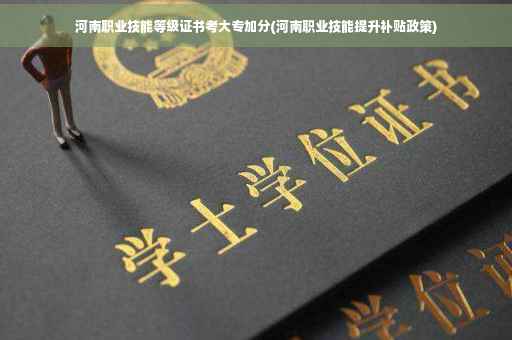 河南职业技能等级证书考大专加分(河南职业技能提升补贴政策)