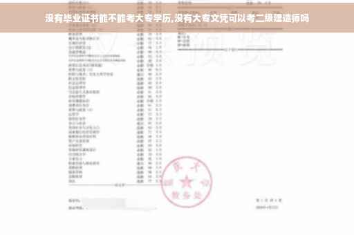 没有毕业证书能不能考大专学历,没有大专文凭可以考二级建造师吗