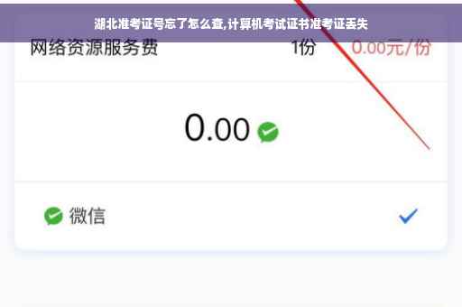 湖北准考证号忘了怎么查,计算机考试证书准考证丢失