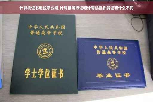计算机证书地位怎么填,计算机等级证和计算机操作员证有什么不同