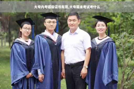 大专内考哪些证书有用,大专期末考试考什么