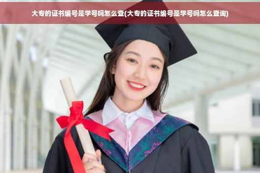大专的证书编号是学号吗怎么查(大专的证书编号是学号吗怎么查询)