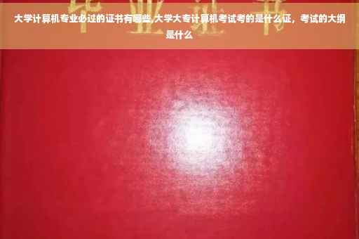 大学计算机专业必过的证书有哪些,大学大专计算机考试考的是什么证，考试的大纲是什么
