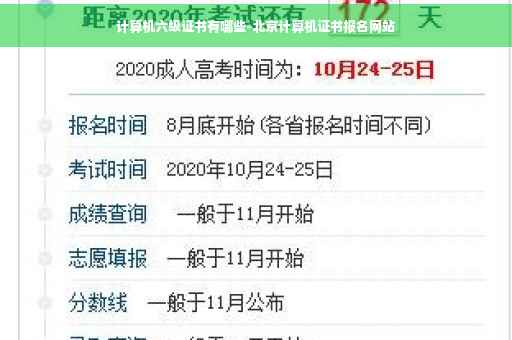 计算机六级证书有哪些-北京计算机证书报名网站