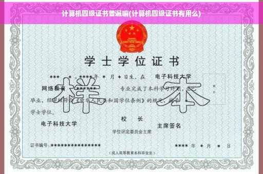 计算机四级证书普遍嘛(计算机四级证书有用么)