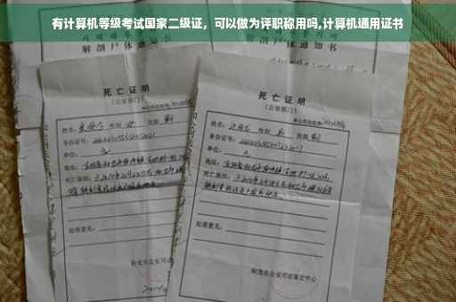 有计算机等级考试国家二级证，可以做为评职称用吗,计算机通用证书