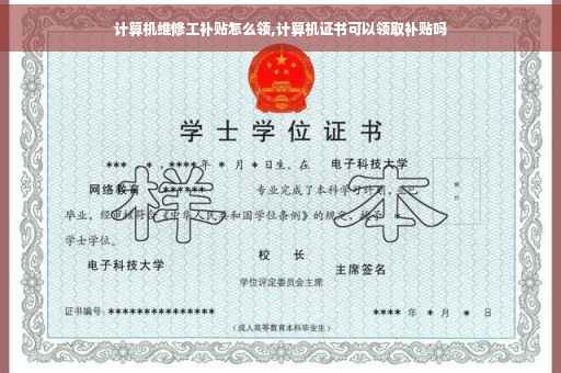 计算机维修工补贴怎么领,计算机证书可以领取补贴吗