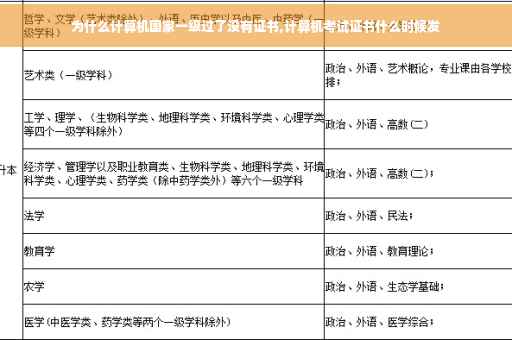 为什么计算机国家一级过了没有证书,计算机考试证书什么时候发