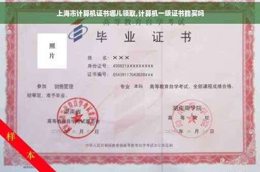 上海市计算机证书哪儿领取,计算机一级证书能买吗