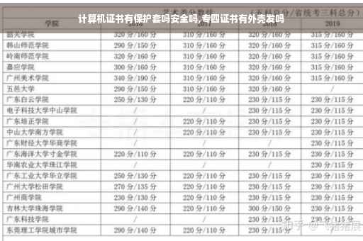 计算机证书有保护套吗安全吗,专四证书有外壳发吗