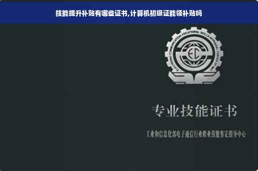 技能提升补贴有哪些证书,计算机初级证能领补贴吗
