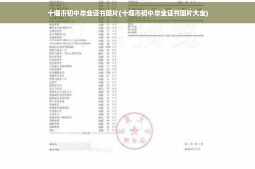 十堰市初中毕业证书图片(十堰市初中毕业证书图片大全)