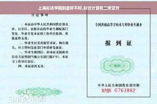 上海杉达学院到底好不好,杉达计算机二级证书