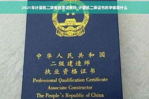 2021年计算机二级有纸质证书吗-计算机二级证书的字体是什么