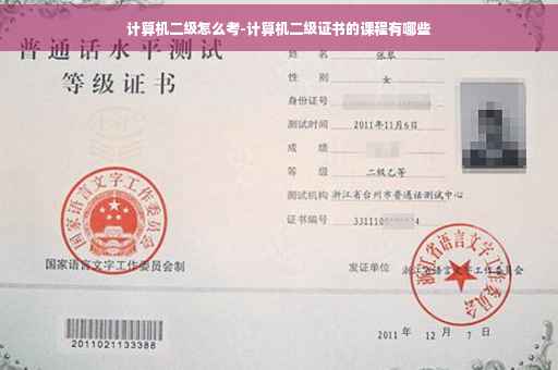 计算机二级怎么考-计算机二级证书的课程有哪些