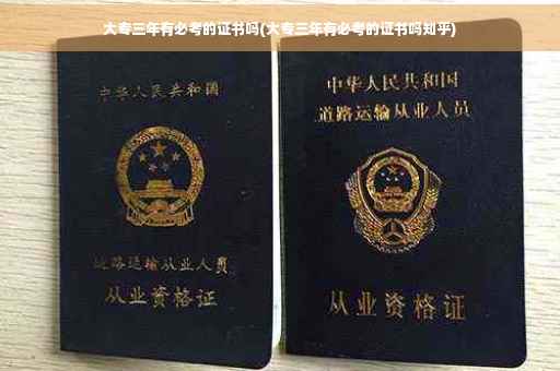 大专三年有必考的证书吗(大专三年有必考的证书吗知乎)