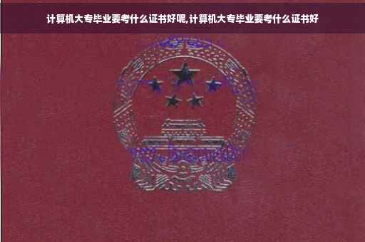 计算机大专毕业要考什么证书好呢,计算机大专毕业要考什么证书好