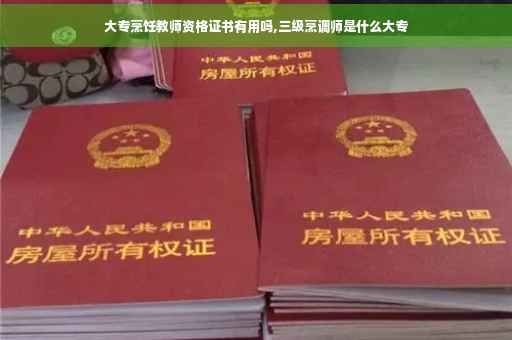 大专烹饪教师资格证书有用吗,三级烹调师是什么大专