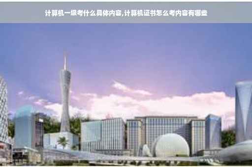计算机一级考什么具体内容,计算机证书怎么考内容有哪些