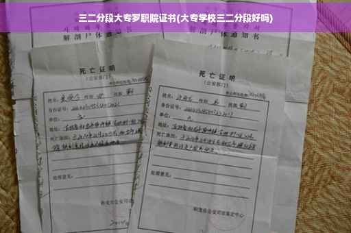 三二分段大专罗职院证书(大专学校三二分段好吗)