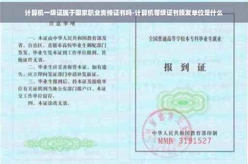 计算机一级证属于国家职业资格证书吗-计算机等级证书颁发单位是什么 计算机一级证属于国家职业资格证书吗-计算机等级证书颁发单位是什么