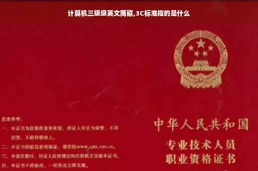 计算机三级级英文简称,3C标准指的是什么
