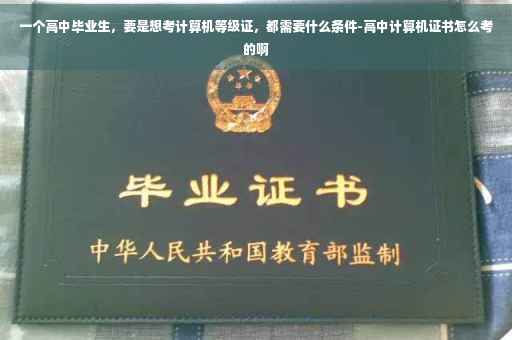 一个高中毕业生，要是想考计算机等级证，都需要什么条件-高中计算机证书怎么考的啊