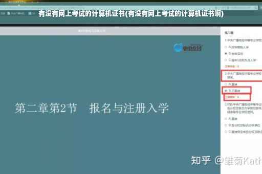 有没有网上考试的计算机证书(有没有网上考试的计算机证书啊)