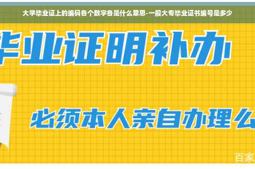 大学毕业证上的编码各个数字各是什么意思-一般大专毕业证书编号是多少