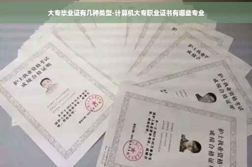 大专毕业证有几种类型-计算机大专职业证书有哪些专业