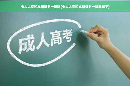 电大大专和本科证书一样吗(电大大专和本科证书一样吗知乎)
