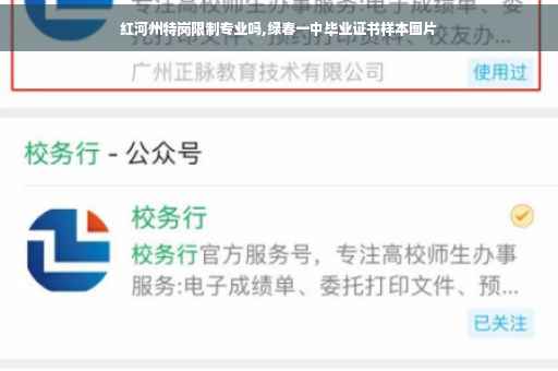 红河州特岗限制专业吗,绿春一中毕业证书样本图片