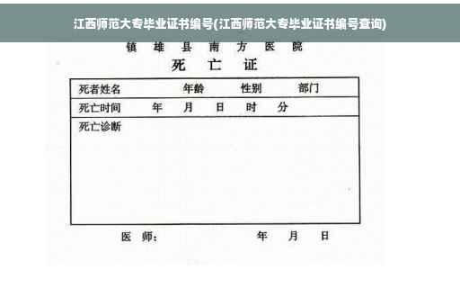 江西师范大专毕业证书编号(江西师范大专毕业证书编号查询)