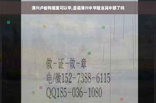 涌兴卢板鸭哪里可以学,渠县涌兴中学取消高中部了吗