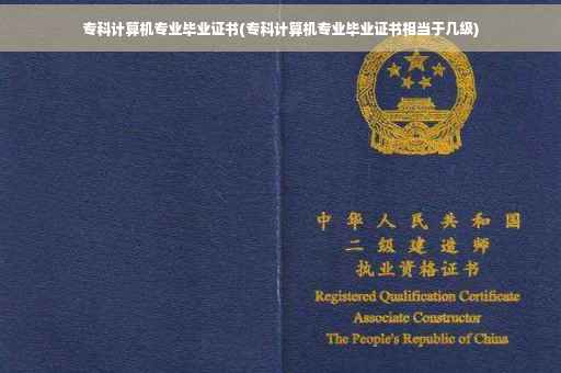 专科计算机专业毕业证书(专科计算机专业毕业证书相当于几级)