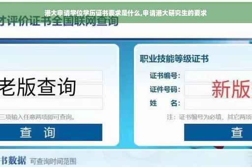 港大申请学位学历证书要求是什么,申请港大研究生的要求