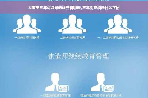 大专生三年可以考的证书有哪些,三年制专科是什么学历