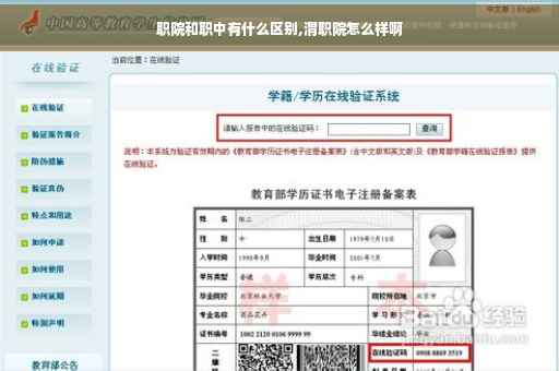 职院和职中有什么区别,渭职院怎么样啊