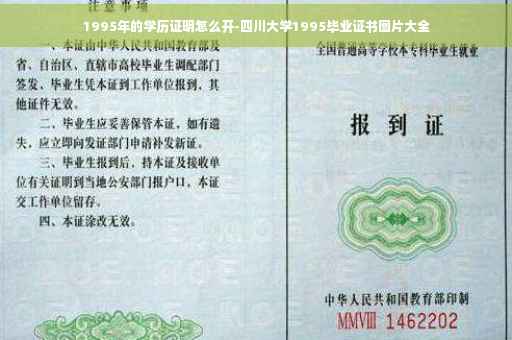 1995年的学历证明怎么开-四川大学1995毕业证书图片大全