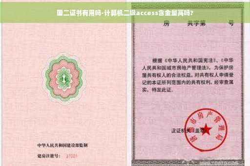 国二证书有用吗-计算机二级access含金量高吗?