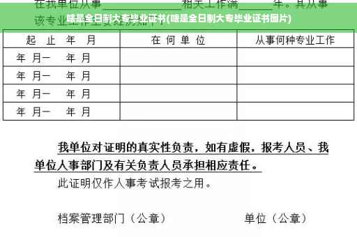 啥是全日制大专毕业证书(啥是全日制大专毕业证书图片) 啥是全日制大专毕业证书(啥是全日制大专毕业证书图片)