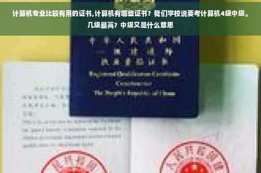 计算机专业比较有用的证书,计算机有哪些证书？我们学校说要考计算机4级中级。几级最高？中级又是什么意思