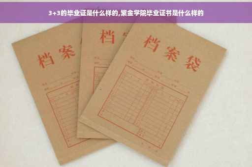 3+3的毕业证是什么样的,紫金学院毕业证书是什么样的