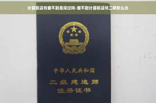 计算机证书查不到是没过吗-查不到计算机证书二级怎么办