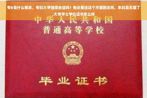 专B是什么概念，专科大学值得去读吗？有必要往这个方面附近吗，本科是无望了,大专学士学位证书怎么样
