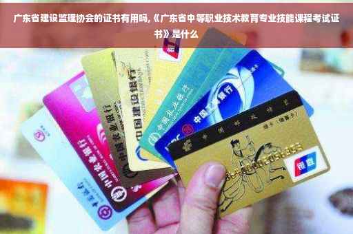 广东省建设监理协会的证书有用吗,《广东省中等职业技术教育专业技能课程考试证书》是什么
