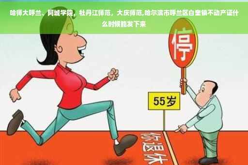 哈师大呼兰、阿城学院，牡丹江师范，大庆师范,哈尔滨市呼兰区白奎镇不动产证什么时候能发下来